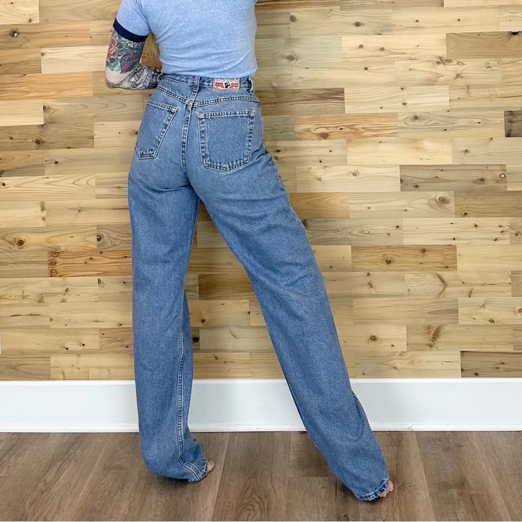 NWT VTG Rockies Jeans High Waist Relaxed Cowboy Western Tapered Size 32 / 13 Blue - Image 4