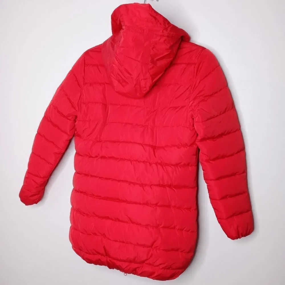 Red puffer coat with hoodie Red Size undefined - Image 5