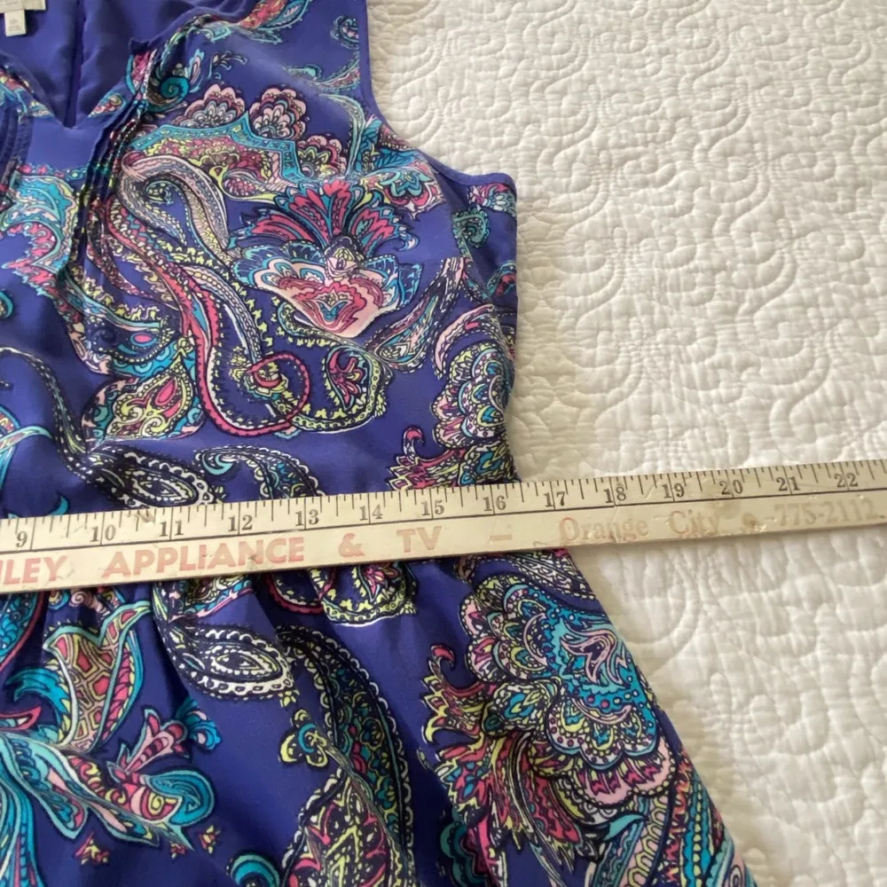 Talbots Vibrant Paisley Maxi Dress - Blue and Pink Boho, Resort, Vintage Inspo - Image 10
