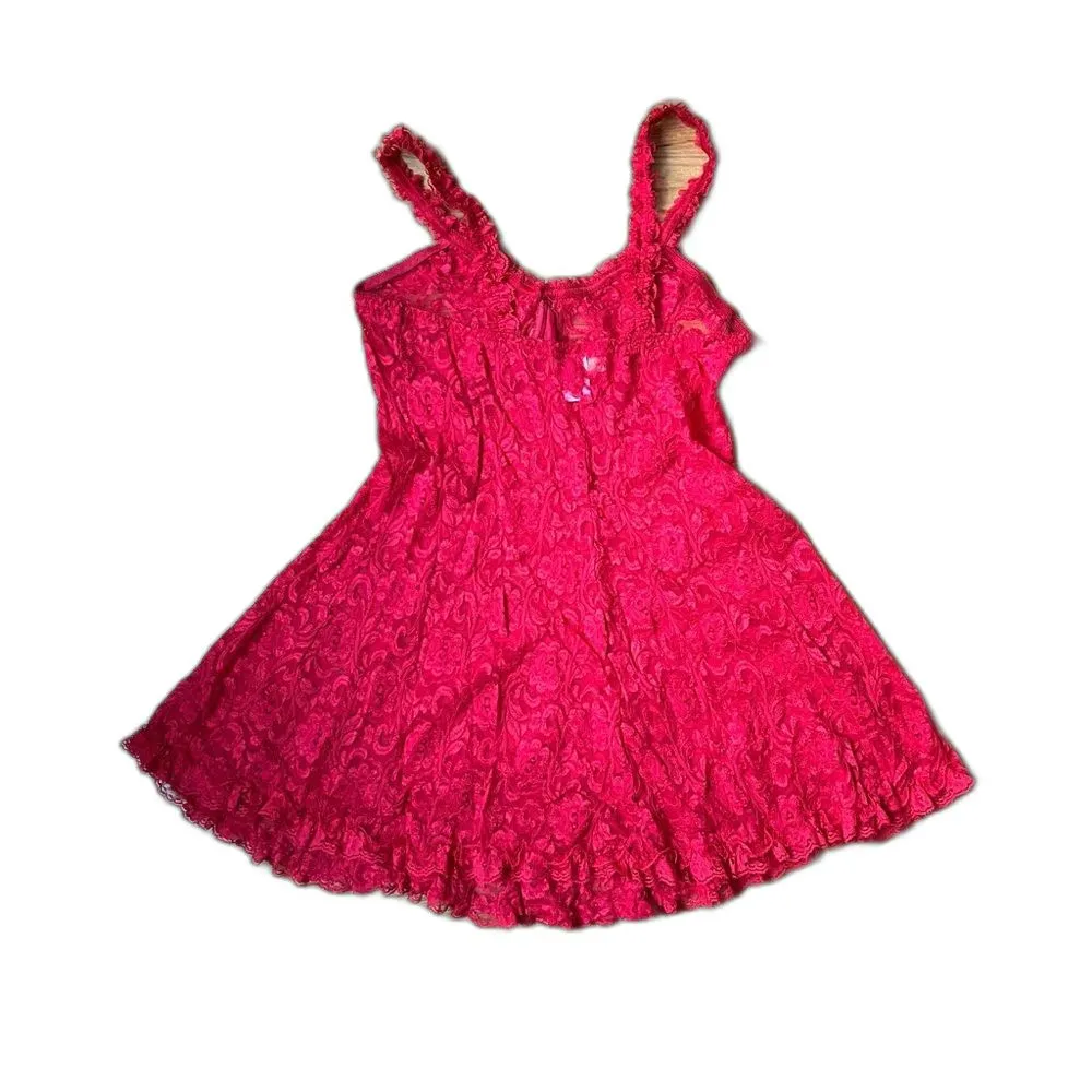 Vintage Inner Most Red Lace Slip Dress Size XL Lingerie - Image 2