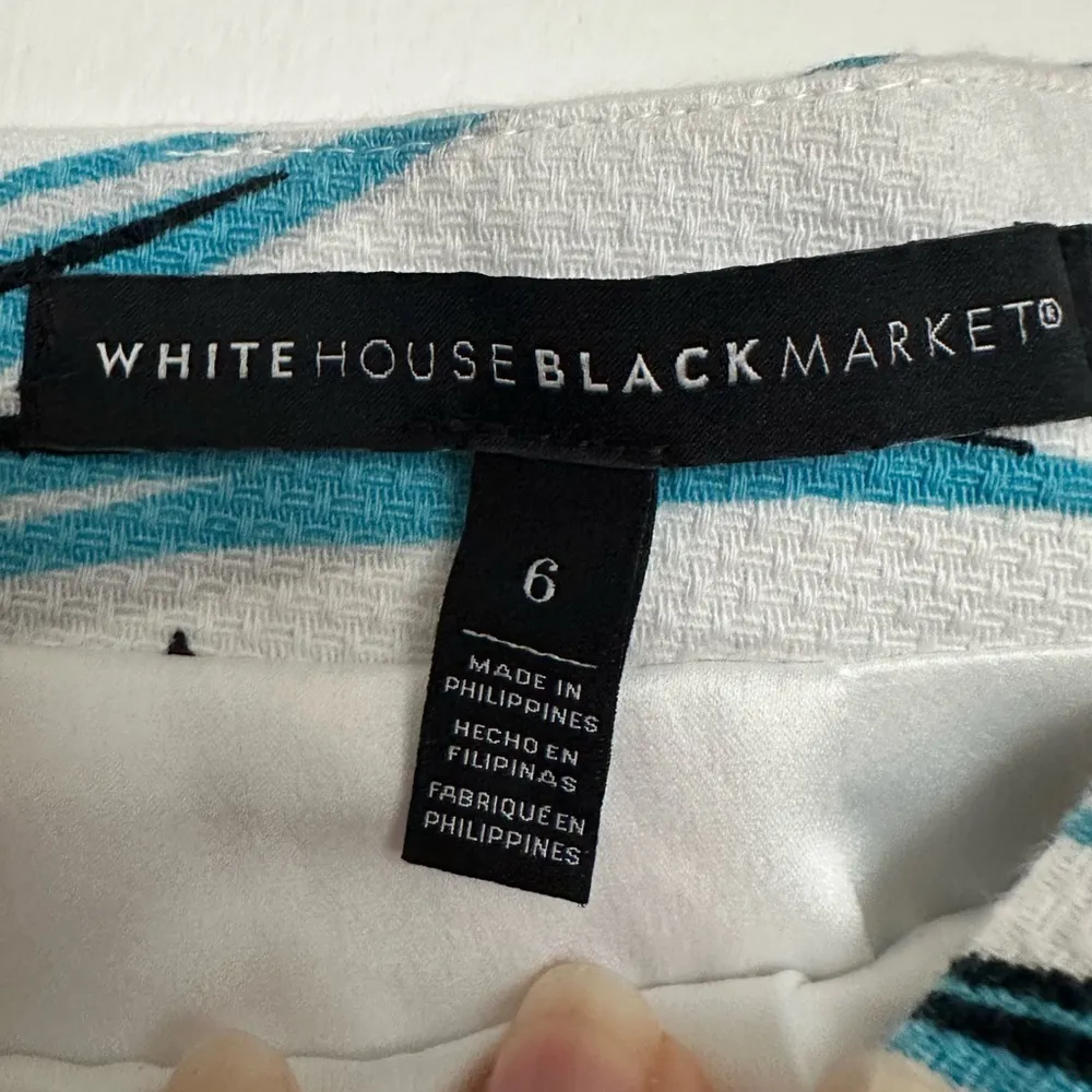 WHITE HOUSE BLACK MARKET white bamboo pencil skirt - Image 2