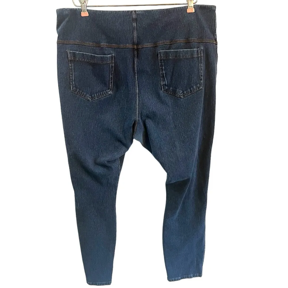 Lysse Denim Legging Stretch Jean Jegging 3X Dia & Co Plus Size Tummy Control - Image 3
