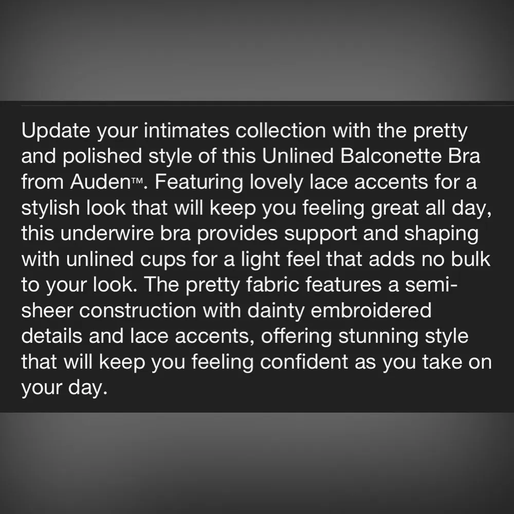 New Auden 38D Unlined Balconette Underwire Bra mulberry Color Pink Size undefined - Image 2