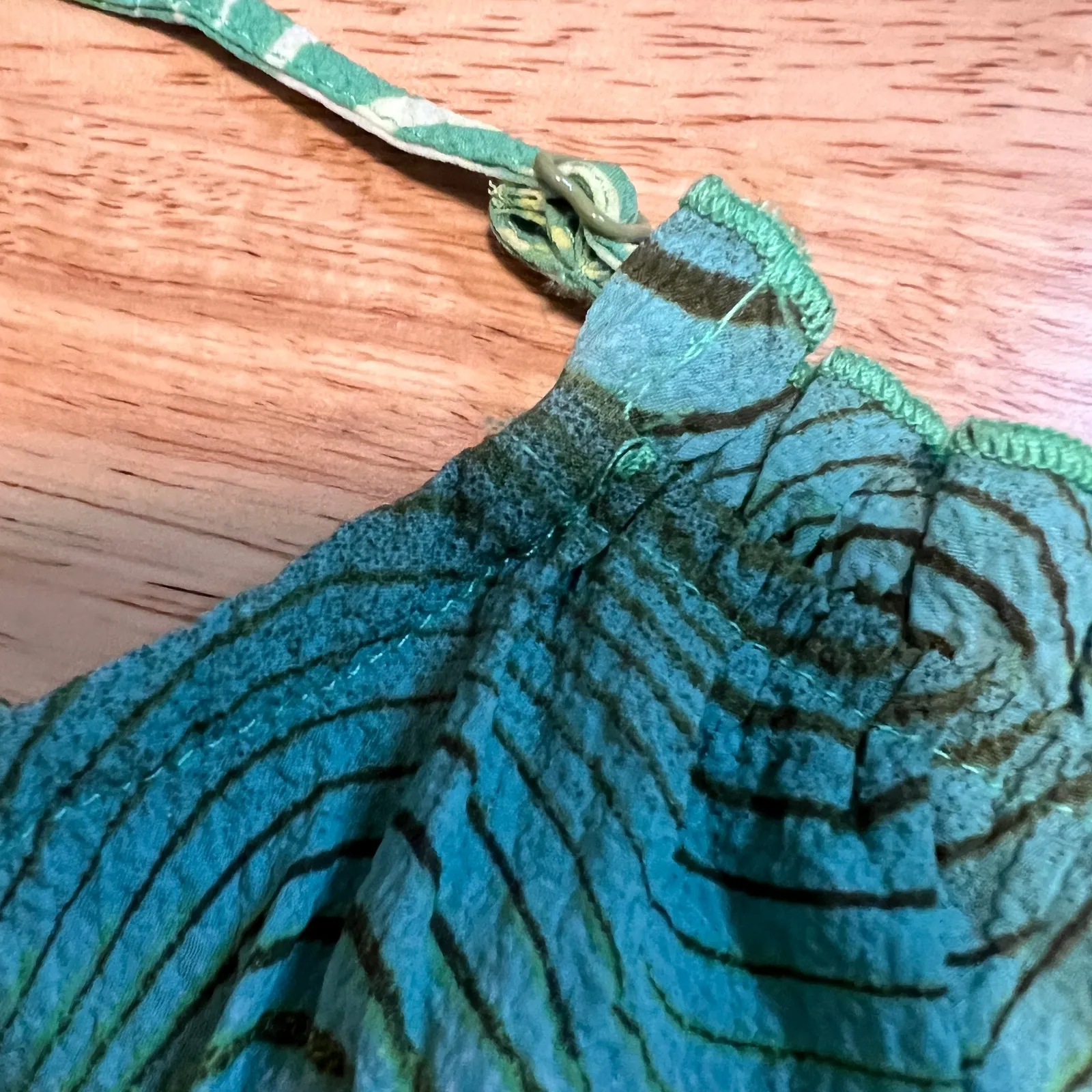 Wild Fable Women's Green Wave Print Tiered Tank Top - Size XS - NWT - Image 4