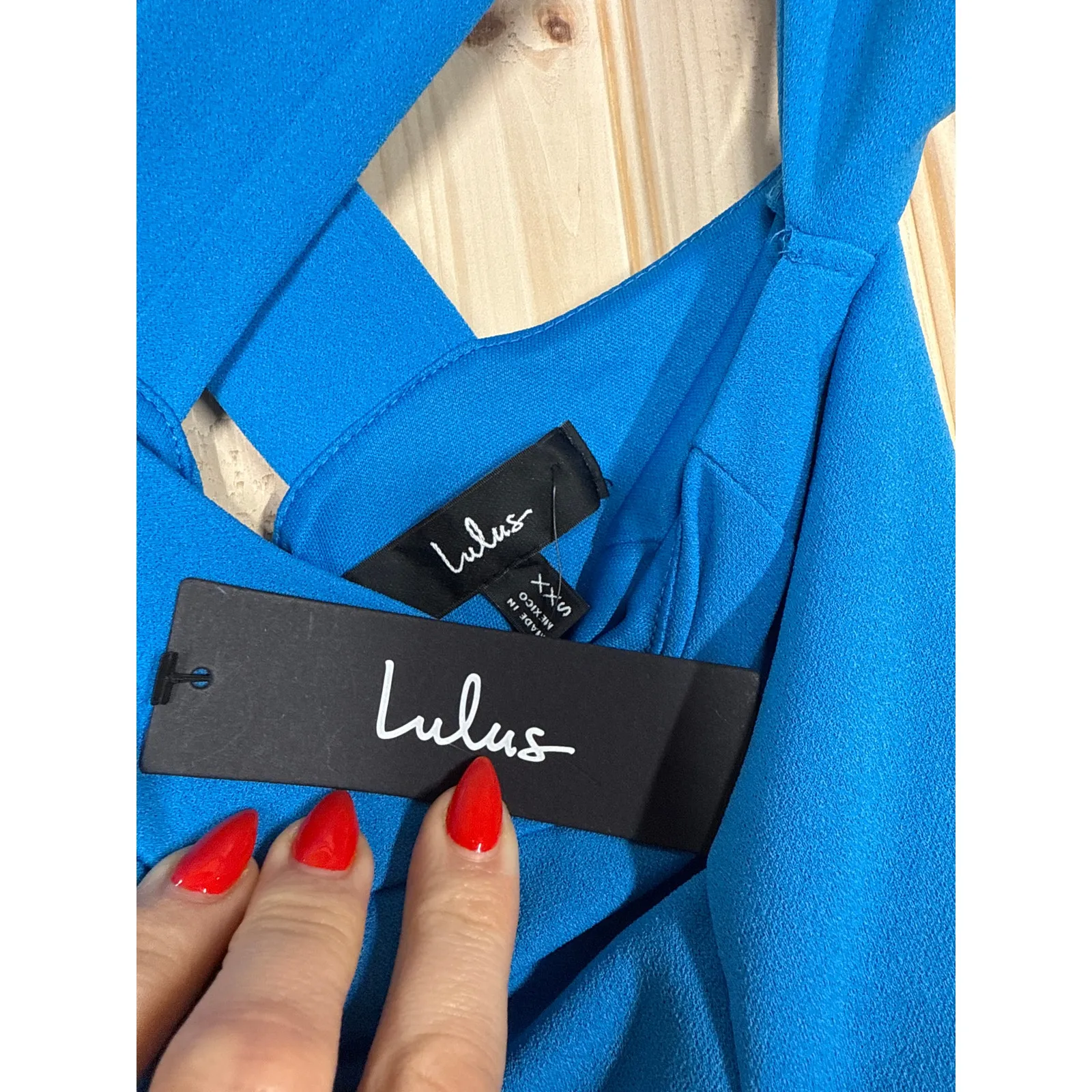 NWT Lulus Glamorous Dedication Blue Sleeveless Column Maxi Dress Wedding Sz XXS - Image 6