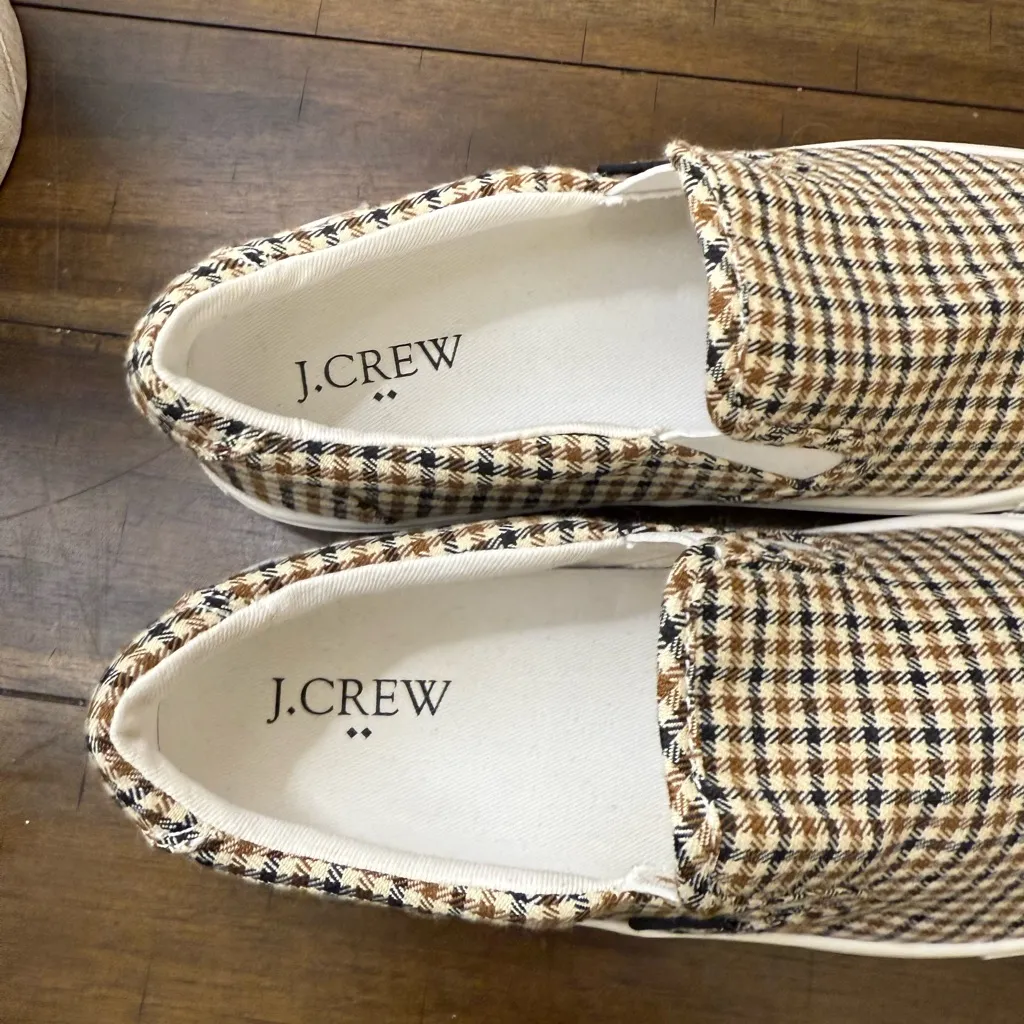J. Crew Women’s Plaid slip-on sneakers Sz 7 - Image 11