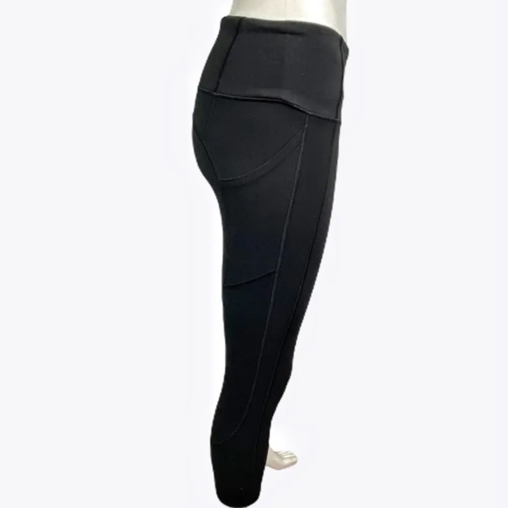 Victoria Sport Y2K Black Pocket Leggings Drawstring Cropped Fit Workout Gym S - Image 3