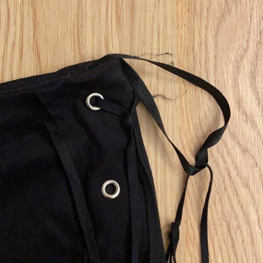 Tobi lace up black soft skirt size small - Image 8