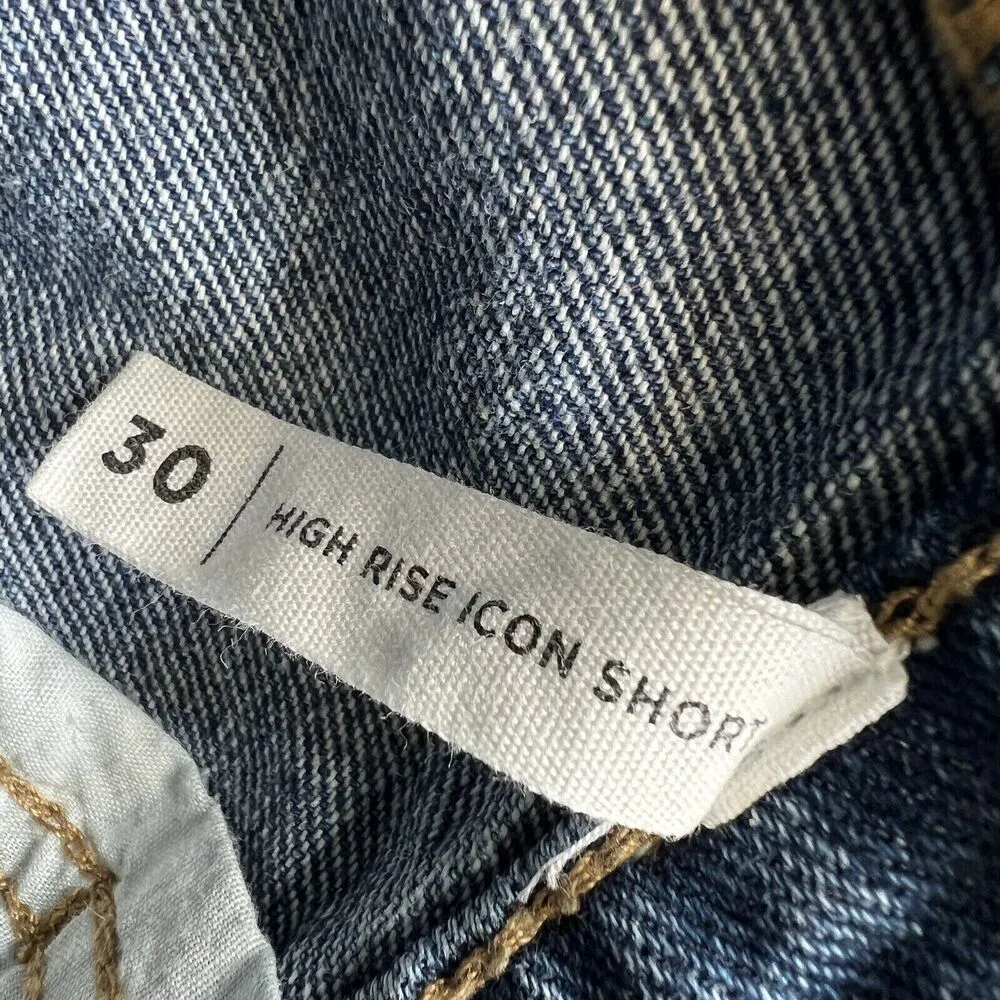 Pacsun Teens Womens Size 30 High Rise Icon Blue Denim Shorts - Image 4