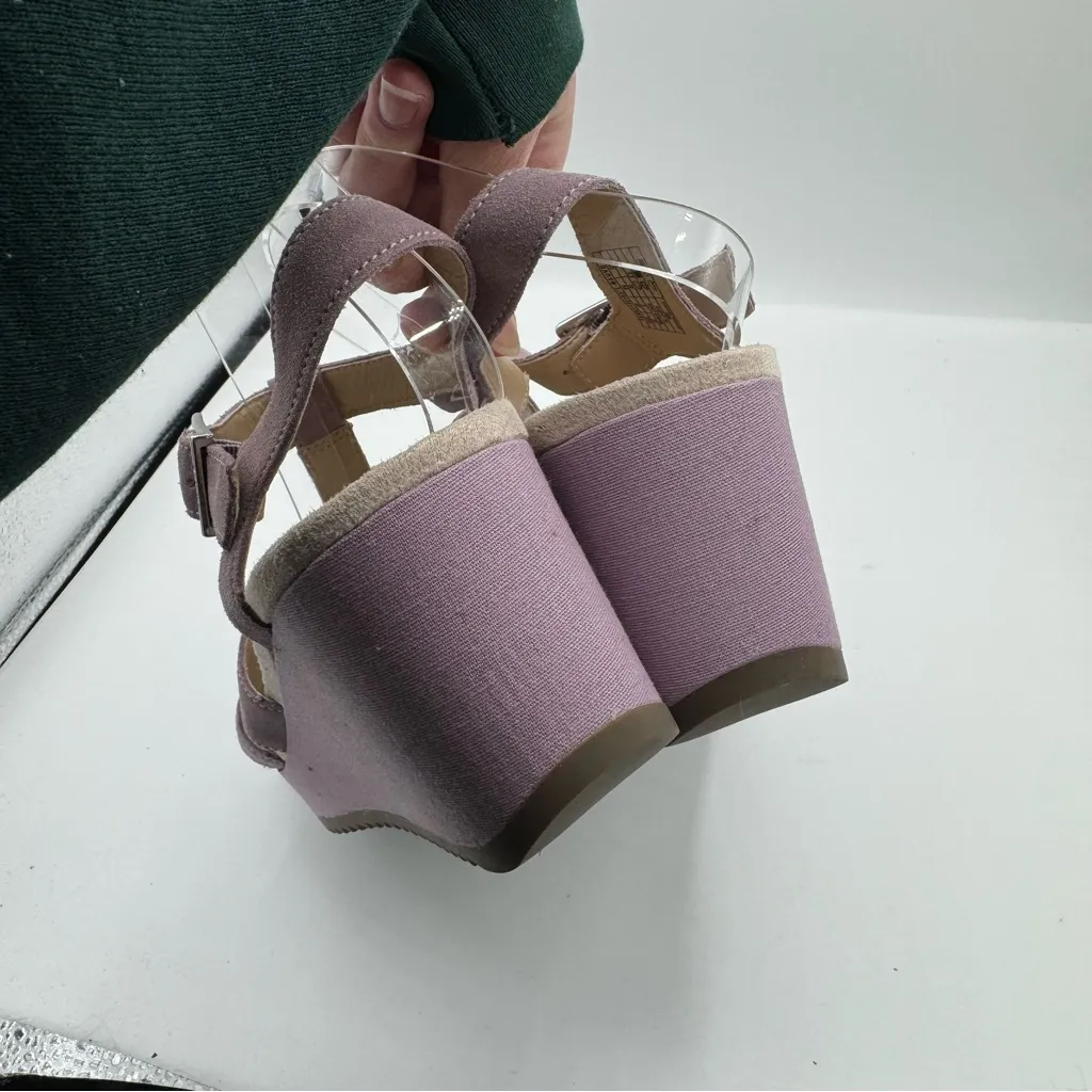 Vionic Tawny comfort sandals strappy chunky wedges mauve purple casual womens 10 - Image 3