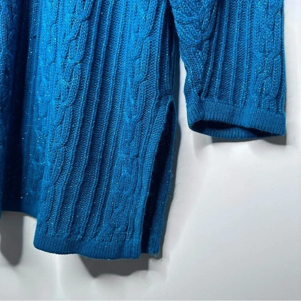 Diane Von Furstenberg The Color Authority Vintage Teal Metallic Pullover - Image 5