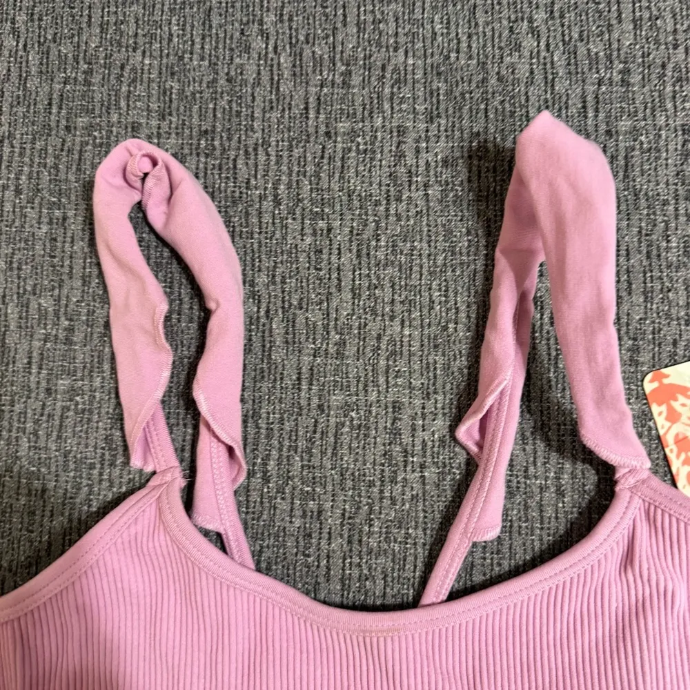 Free People Movement Free Throw Ruffle Longline Bralette Size M - Image 3