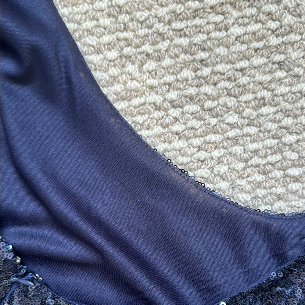 Lulus Navy Sequin Dress with 3/4 sleeves Blue Size XS - Image 6
