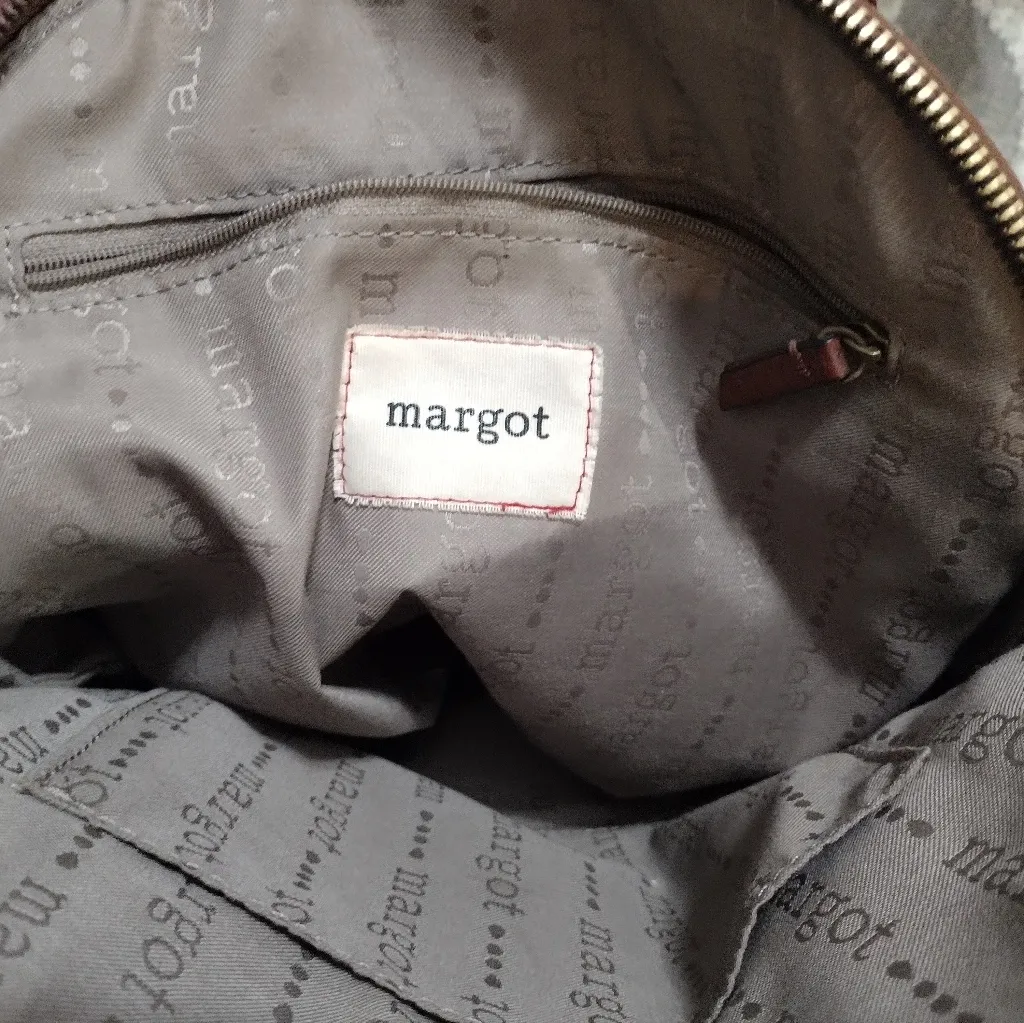 Margot New York Leather Backpack Purse Brown - Image 3