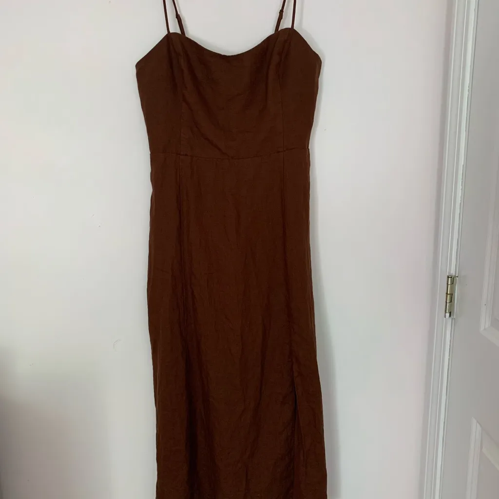 Aritzia Wilfred Barrafina Linen Dress - Image 2