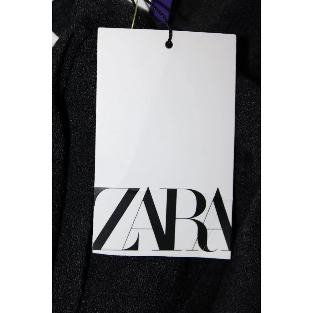 NWT Womens ZARA Dark Charcoal Gray Grey Twist High Waisted Pencil Skirt Size XS - Image 6