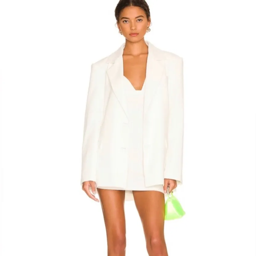 Revolve Superdown Eleanor Mini Asymmetrical Dress in White size Small Bride $78 - Image 5