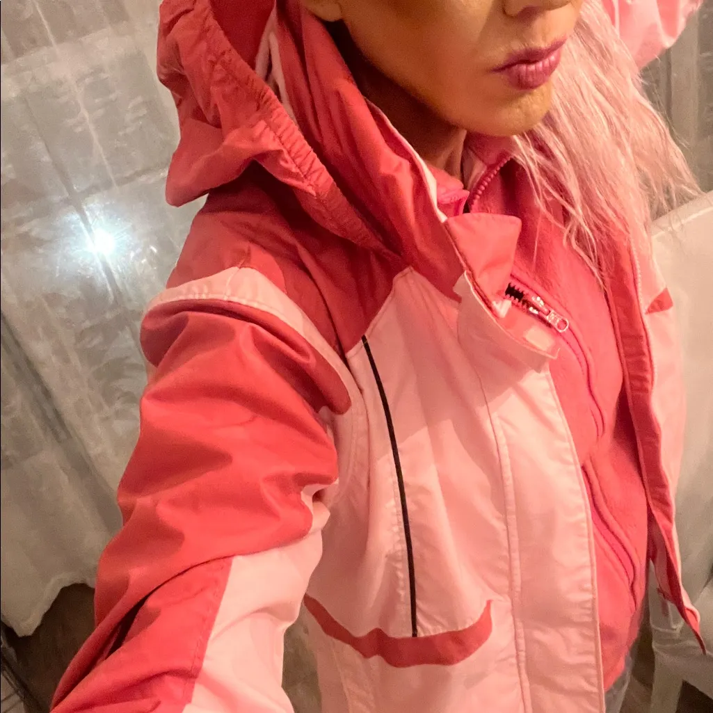 Retro 3 in 1 winter snow coat fleece warm winter pink size 14/16 or XS - Image 2