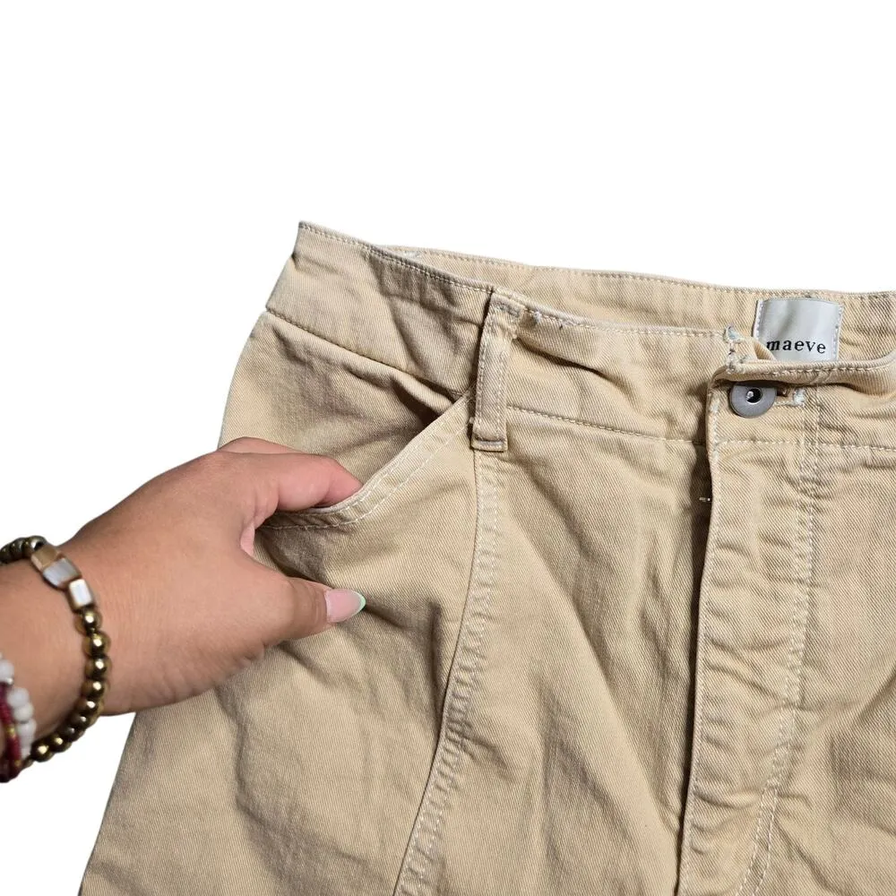 Anthropologie Maeve Delaney Crop Seamed High-Rise Wide-Leg Jeans Size: 32 - Image 6