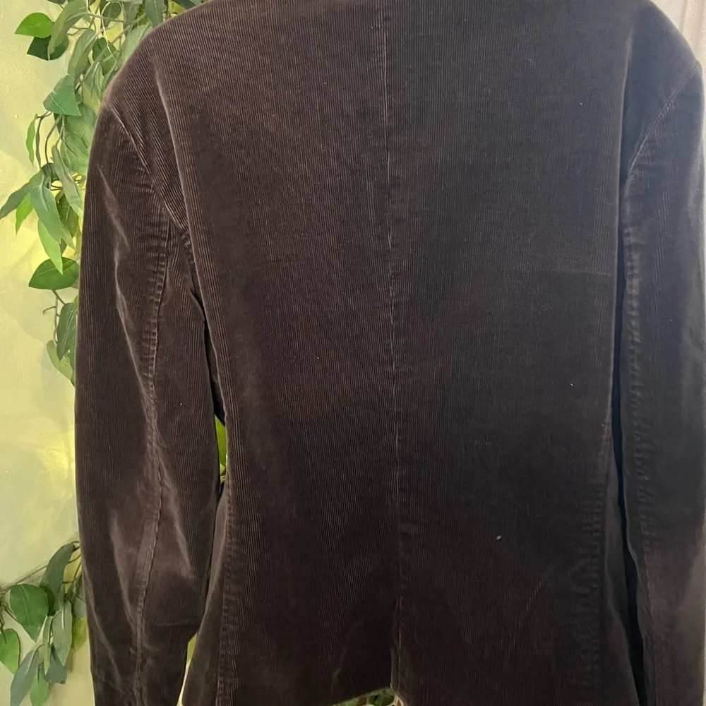 TALBOTS Size 14 Corduroy Brown Blazer, Button Down - Image 5