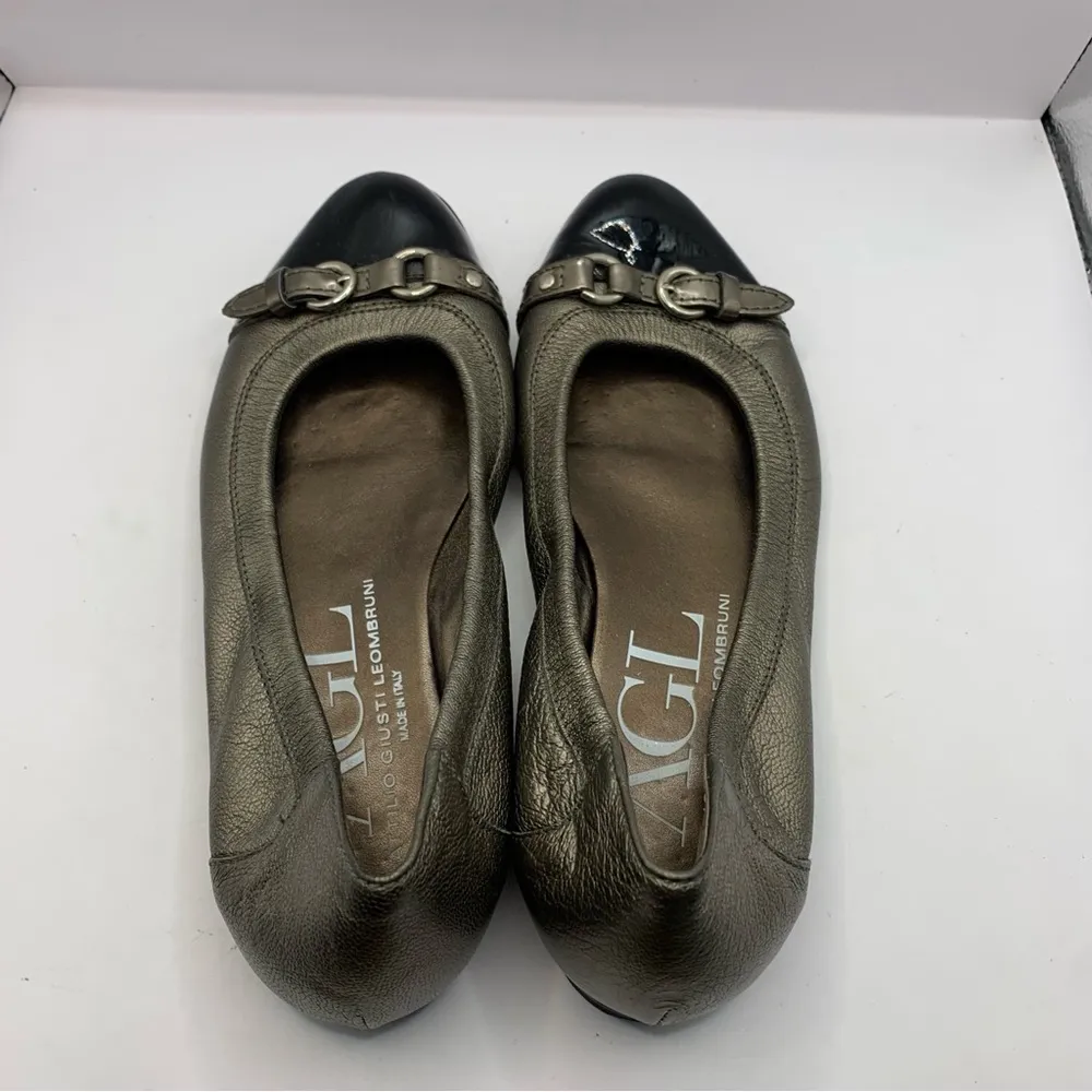 Women's AGL Attilio Giusti Leombruni Black Ballet Flats Shoes EU 38 US 8 - Image 5
