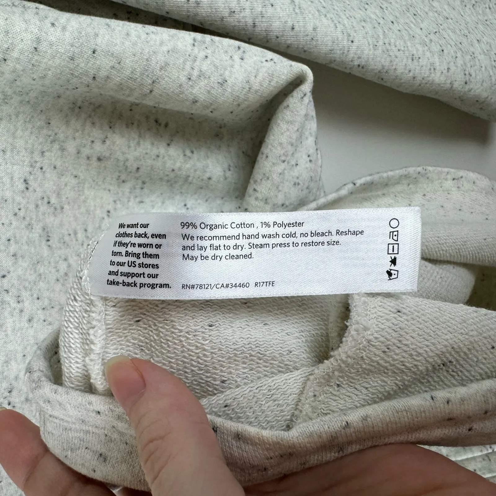 Eileen Fisher Womens Speckled Mock Neck 3/4 Sleeve Tunic Sweater in Gray‎ Sz M - Image 10