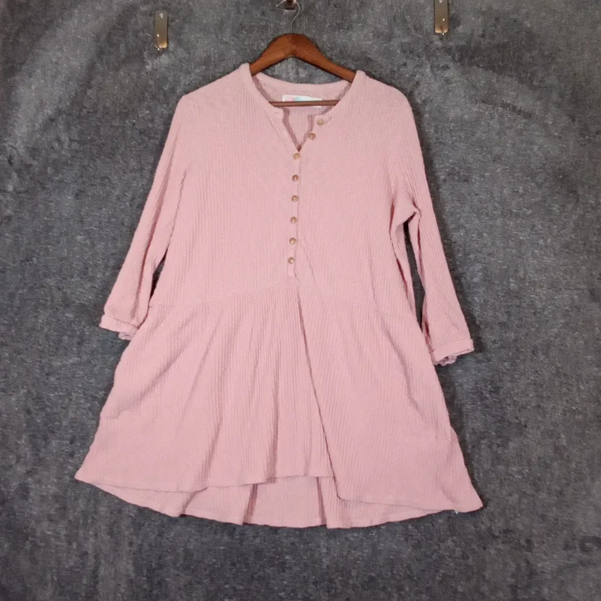 Free People Beach Blossom Button Up Shirt Love In Mist Womens SMALL Dress - Image 4