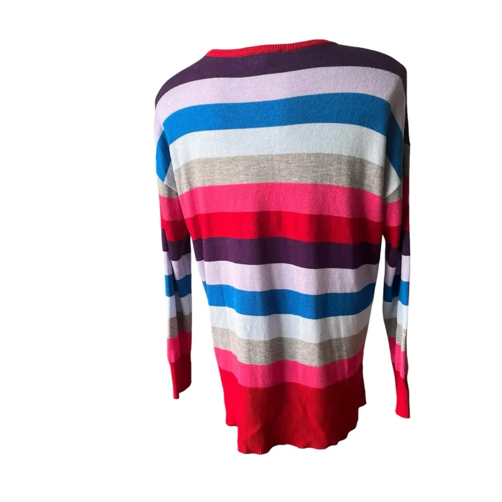 Two Twenty Five Multi Color Striped Sweater, Cashmere Blend Size undefined - Image 7