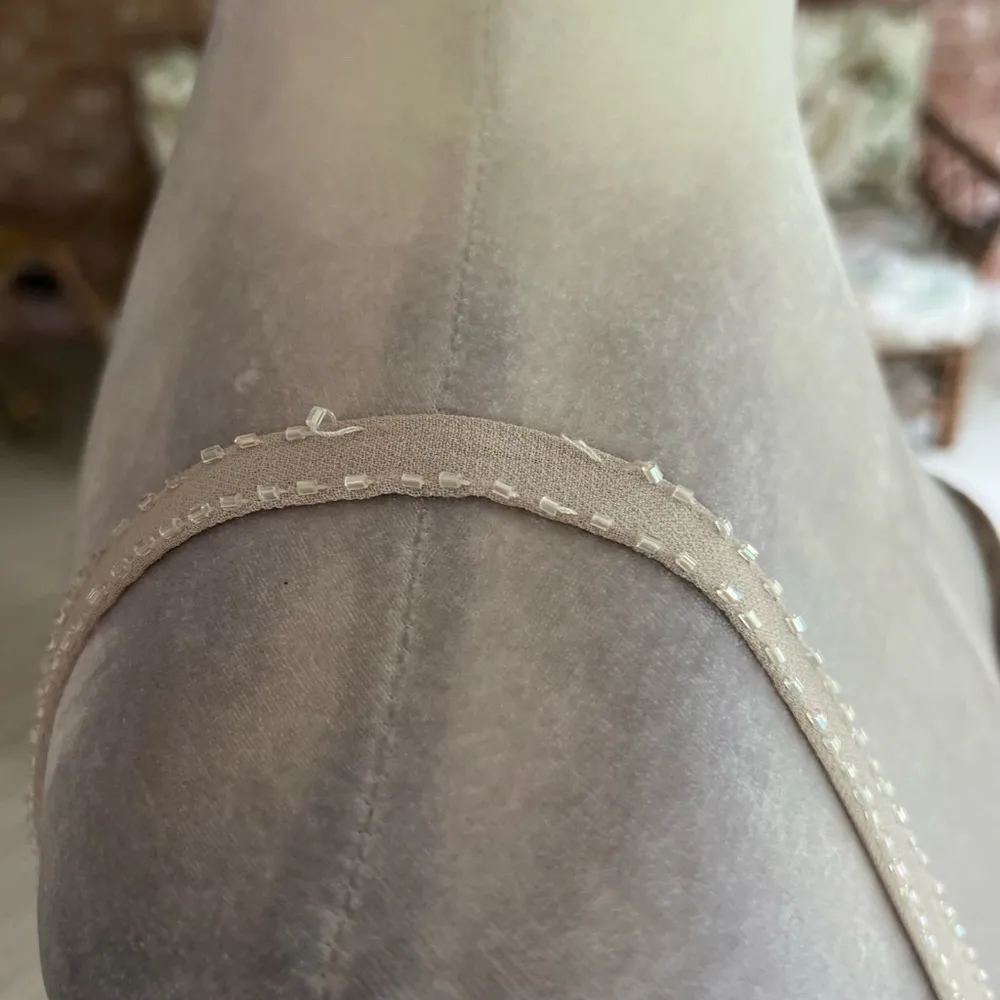 Karen Miller Dress Formal Long Beaded Taupe Beige 16 Cocktail Evening Occasion - Image 15