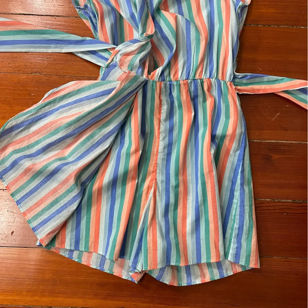 NWT Le Bain par Molly Bracken Blue Honfleur Stripe Wrap Front Jumpsuit - Sz XS - Image 10