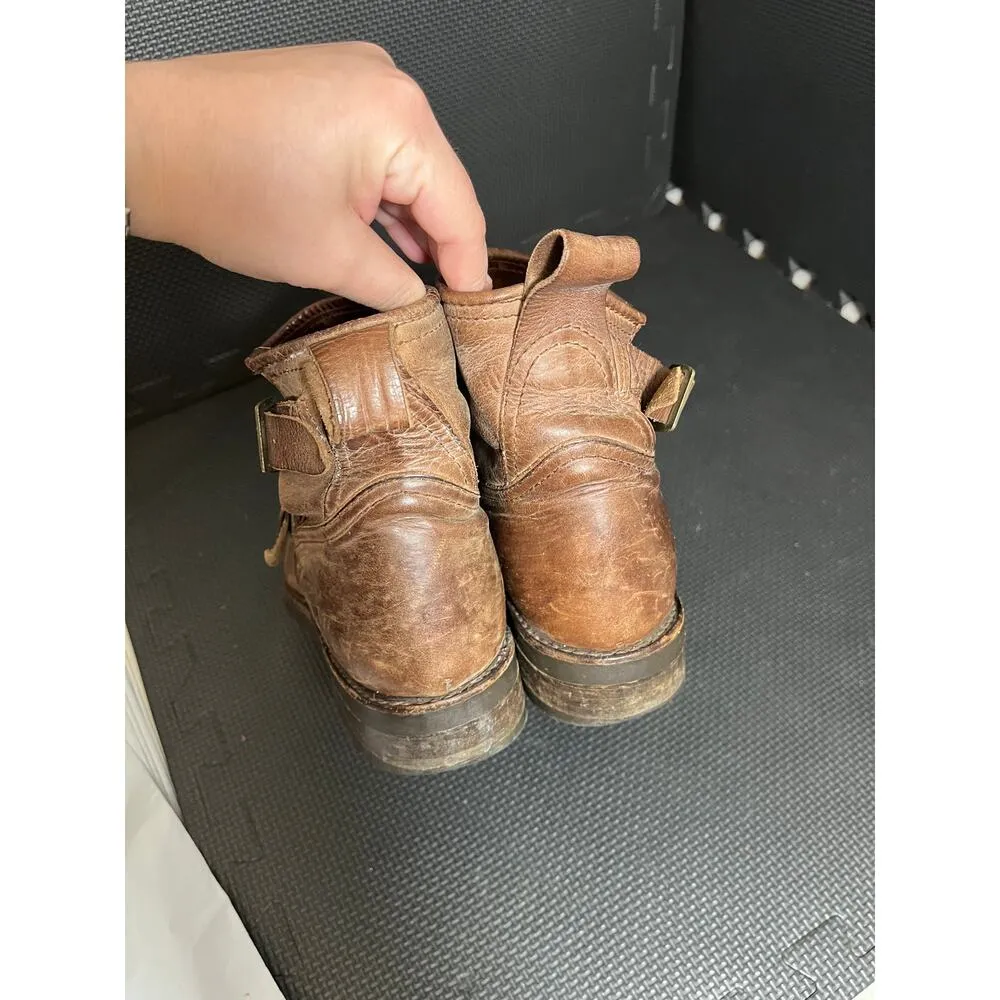 Sendra Boots Womens Western Ankle Leather Slouchy Block Heel Cowboy Brown 39 Size 8 - Image 6