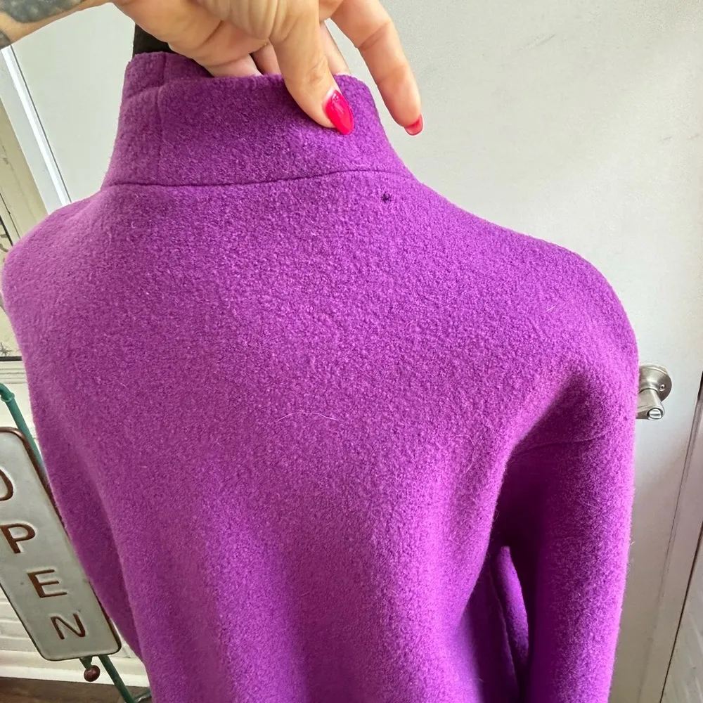 Eileen‎ Fisher High Collar Boiled 100% Wool Jacket large layered classic luxury - Image 8