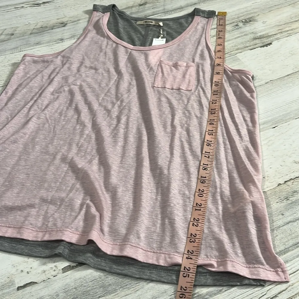 J Brand Linen Blend Two Toned Tank Size L NWT - Image 7