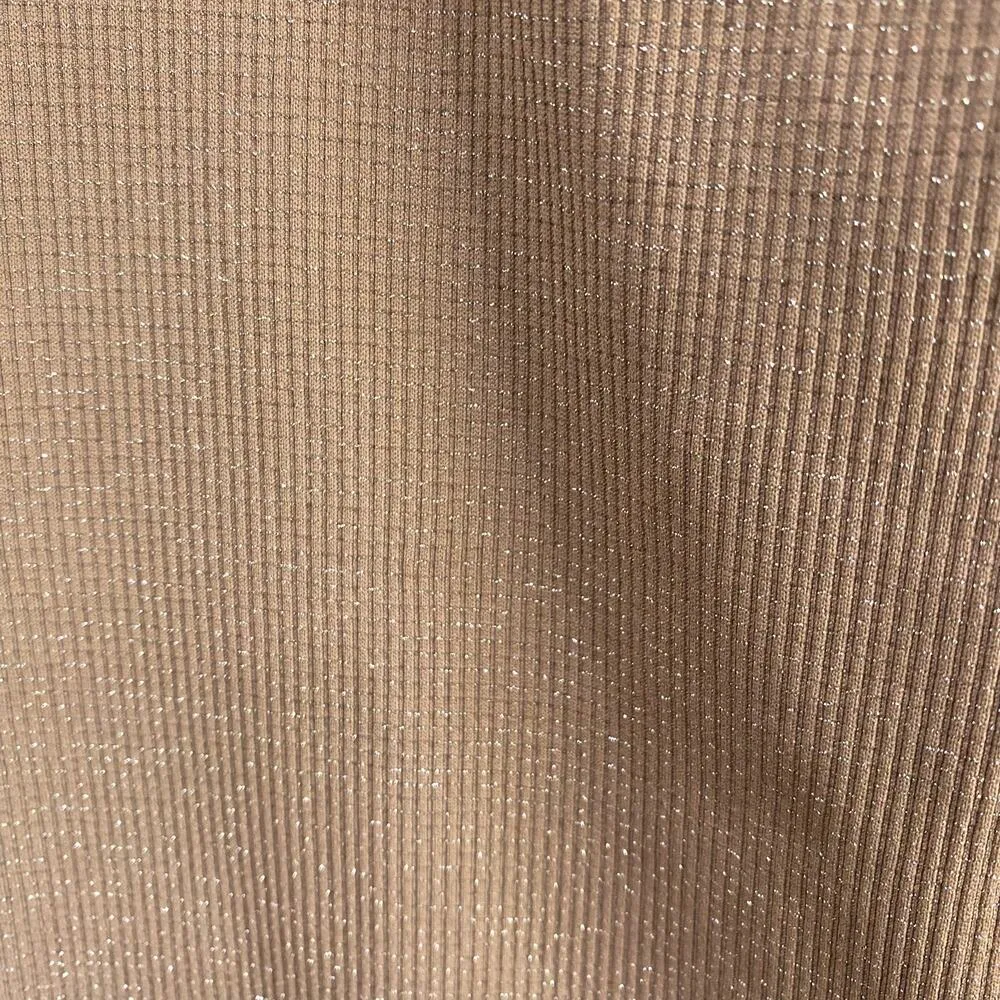 Athleta Brown Tank Metallic Knit Racerback Top Size Large - Image 7