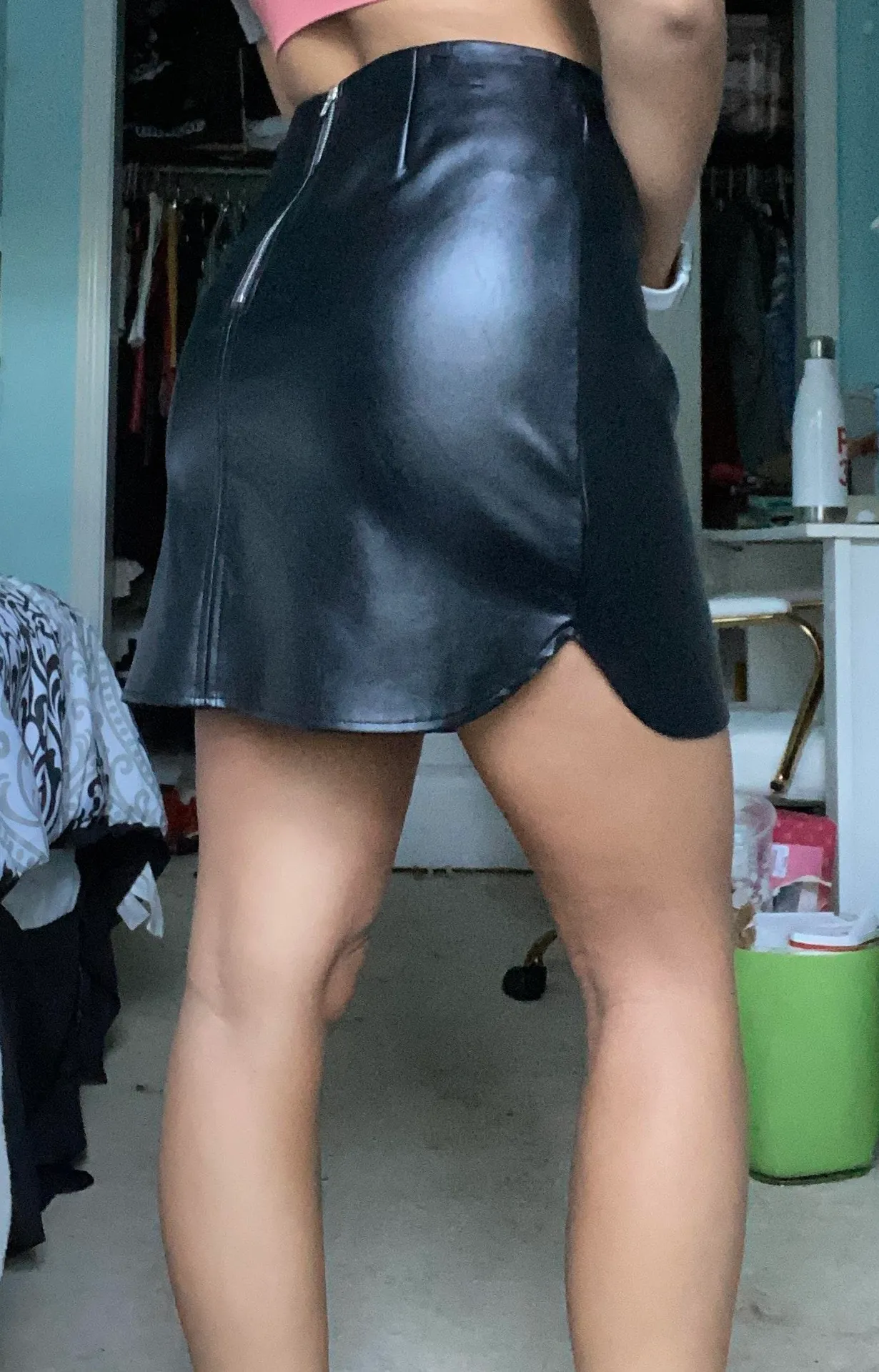 Faux Leather Skirt - Image 3