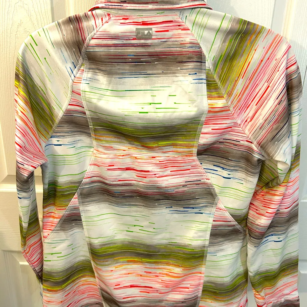 Fila Sport Zip V thumb hole pullover sweatshirt - Image 4