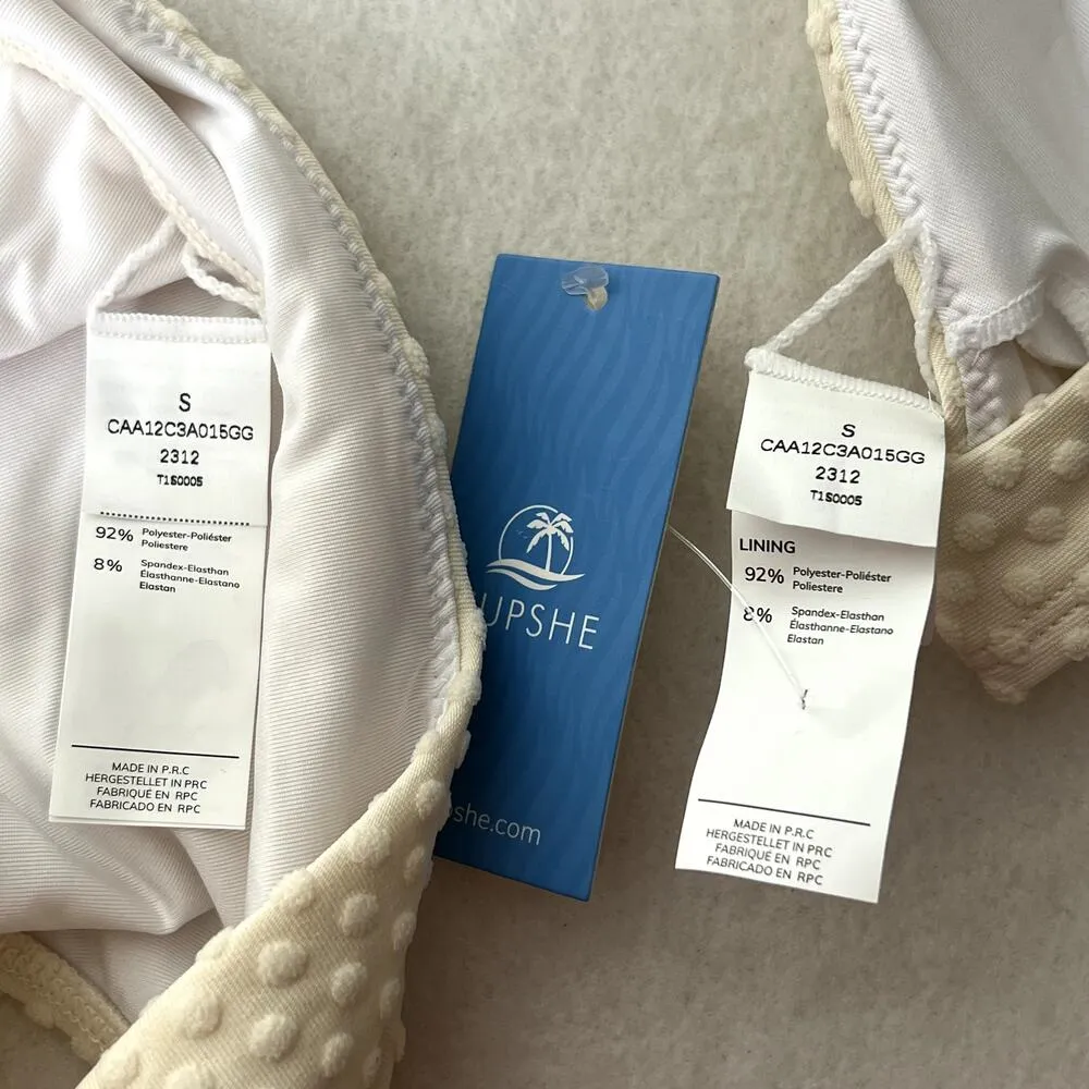 Cupshe Dot Textured High Waisted Bikini - Image 8