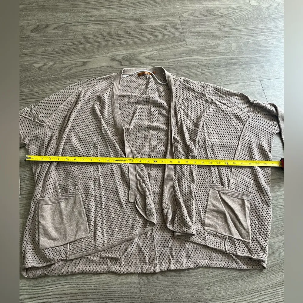 Belldini Cardigan Sweater Size XL Brown Taupe Color Open Front Knit Tan - Image 7