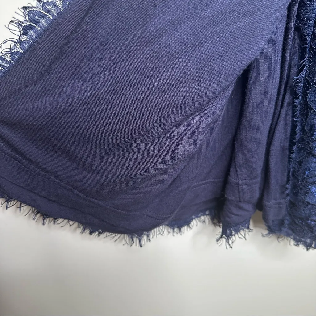 DVF Diane Von Furstenburg Julianna 3/4 Sleeve Navy Lace Wrap Dress Size 2 - Image 9