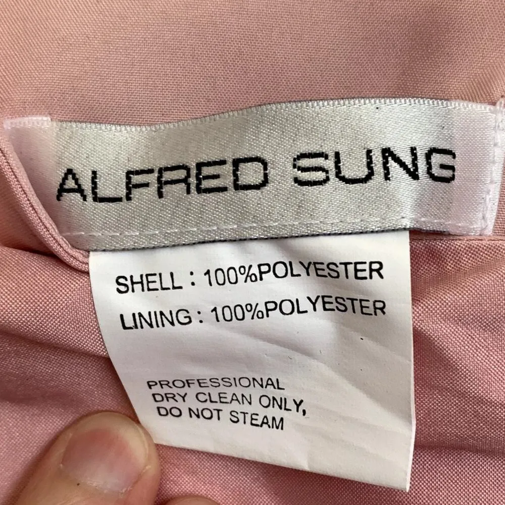 NWT Alfred Sung Off the Shoulder Cocktail Dress in Twirl Pink - Image 4