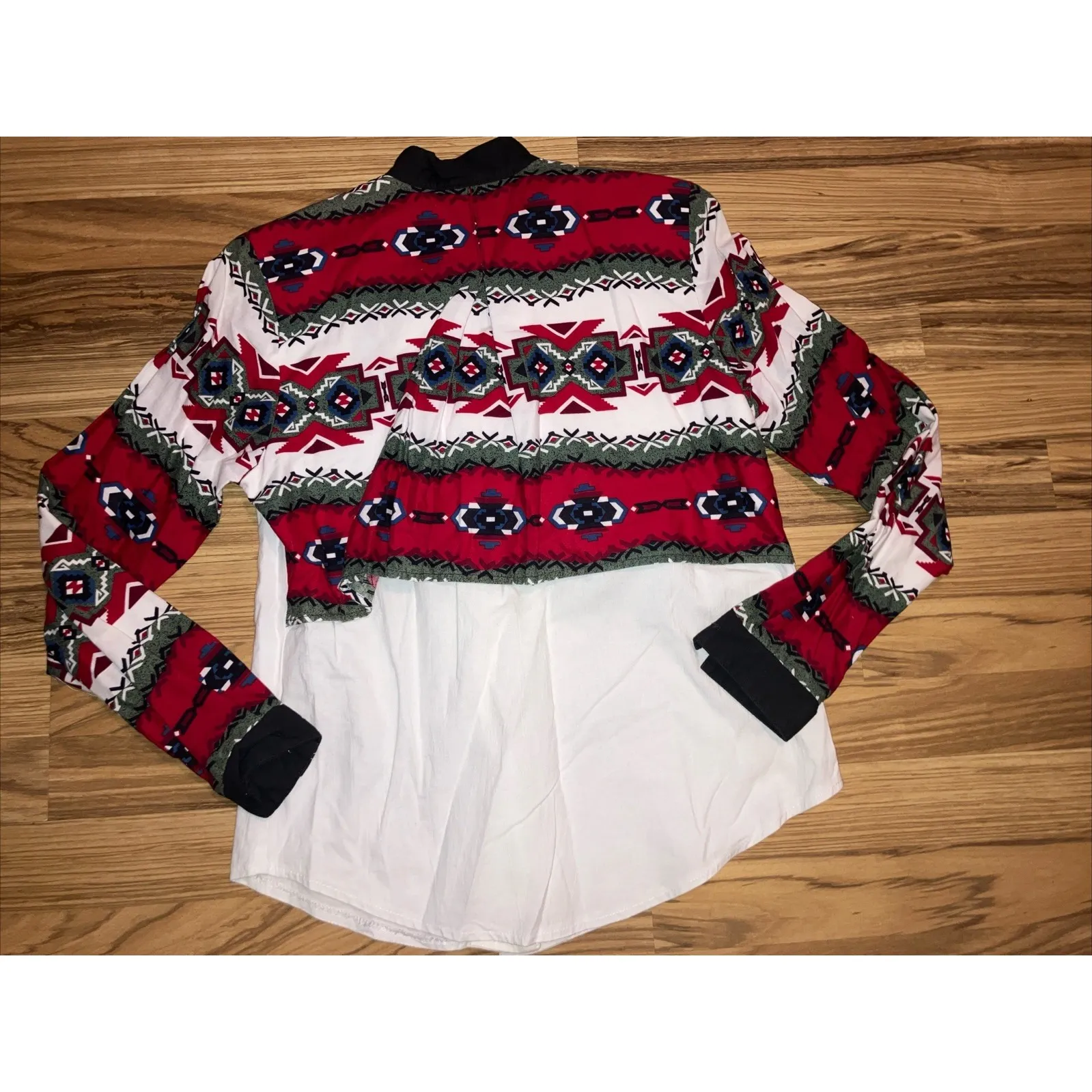 Roughrider Womens Small VTG Western Button Up Aztec Southwest‎ Cowgirl Rodeo 90s Size 4 - Image 7