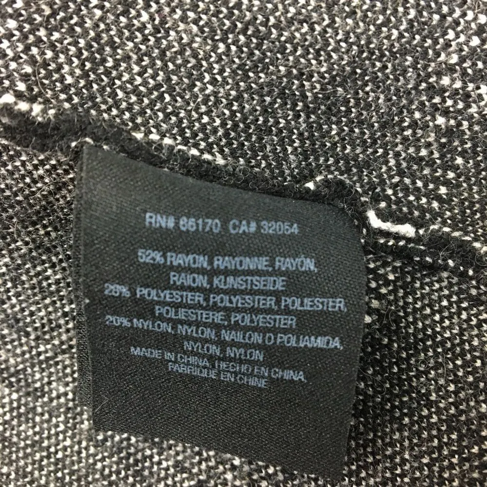 Anthropologie MOTH Black & Gray Window Pane Plaid Checker Cardigan Sweater S - Image 7