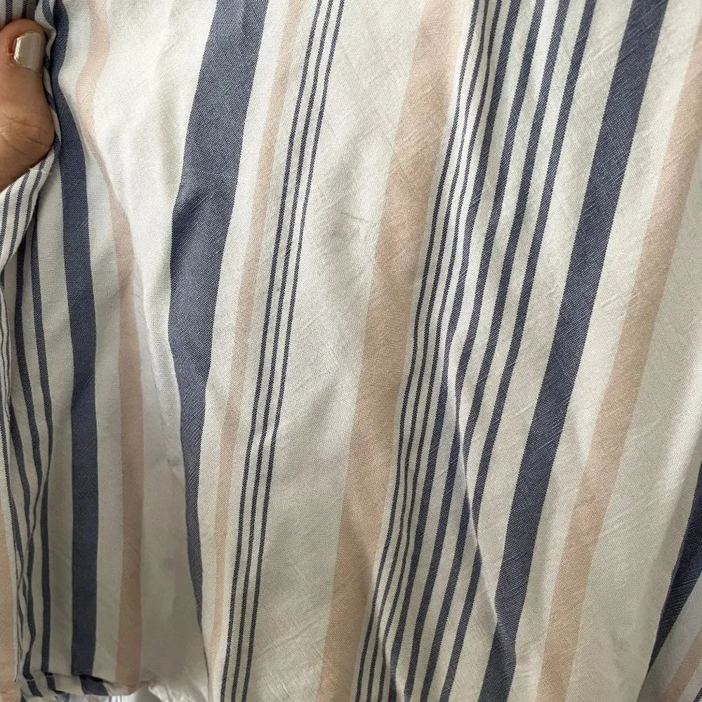 Hollister striped pink blue white sleeveless summer lightweight top women size S - Image 3