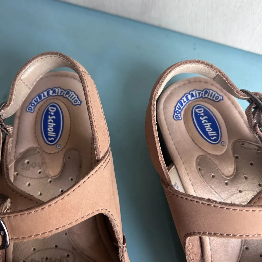 Dr. Scholl's Dadeland Women's Double Air Pillo Sandals Size 7 Comfort Walking Tan - Image 3