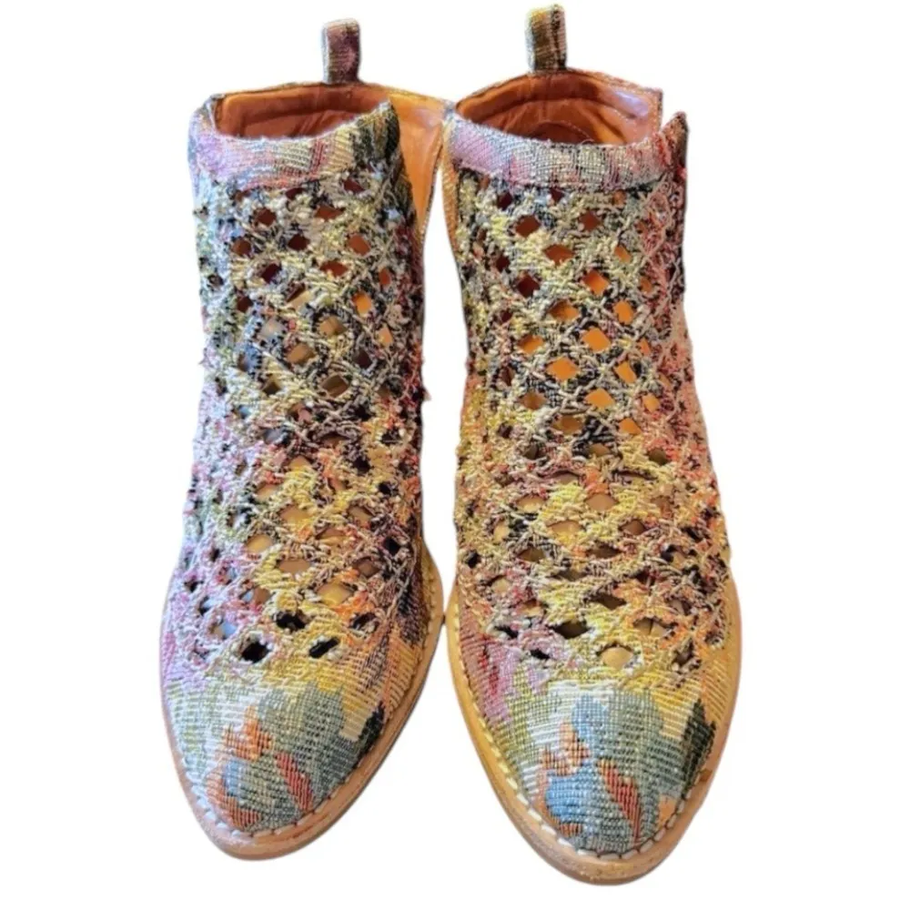 Jeffrey Campbell Natural Floral Print Taggart Ankle Boots - Image 3