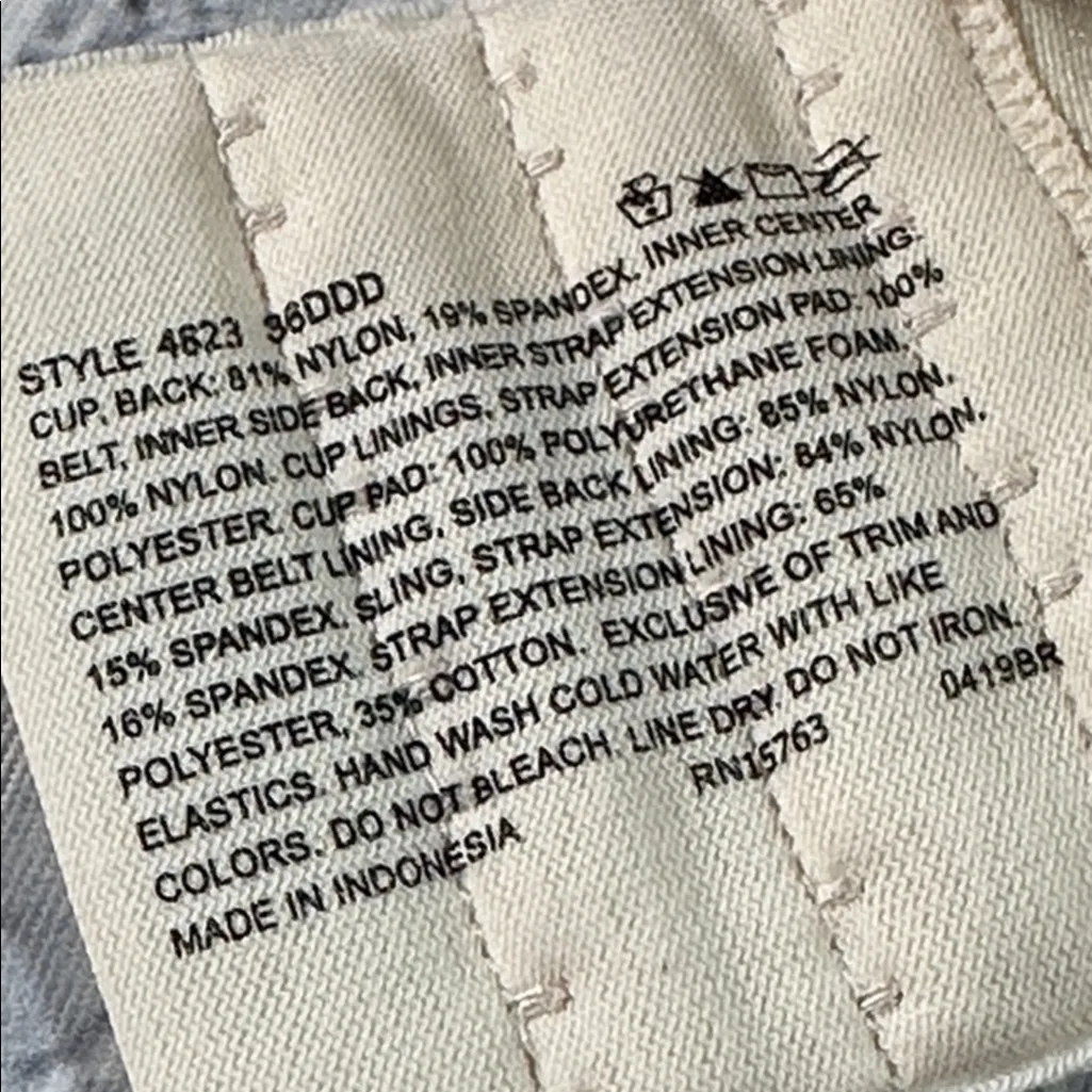 Bali One Smooth U Balconette Shaping Underwire Bra # 4823 women size 36DDD ivory - Image 4