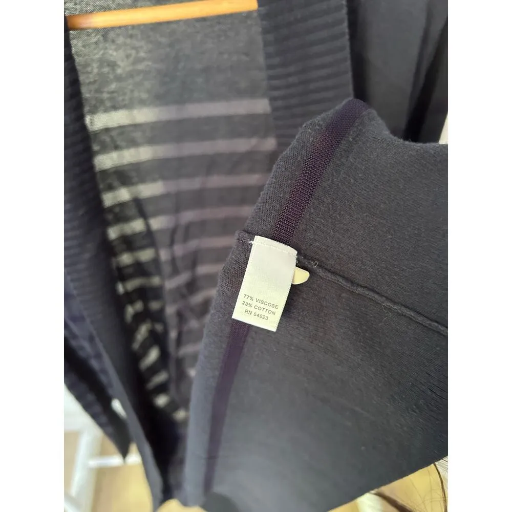 Banana‎ Republic Dark Blue Striped Cardigan Size XL - Image 4