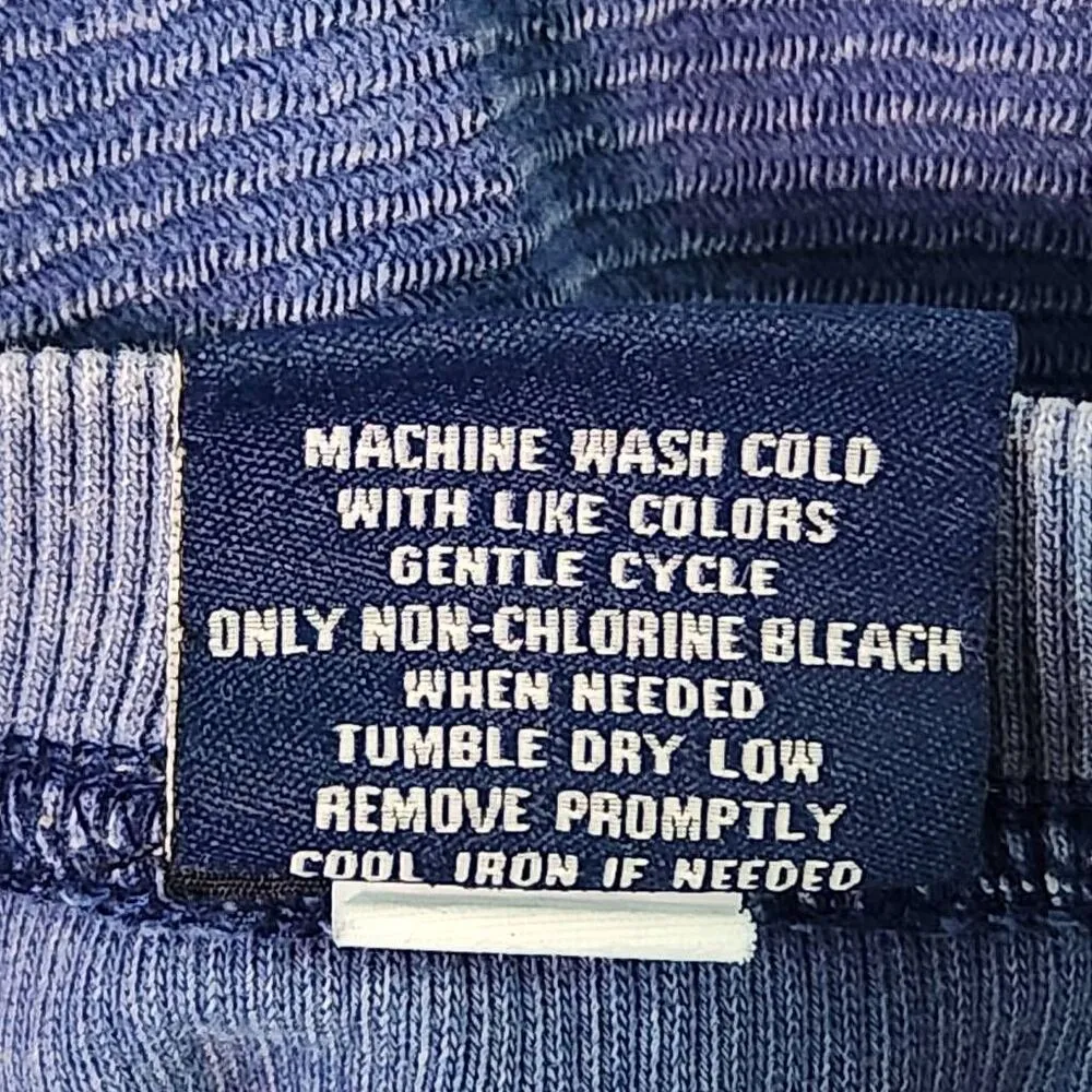 The Seaside Style Seaside Distressed Ribbed Blue Pullover Sweatshirt Size Large - Image 8