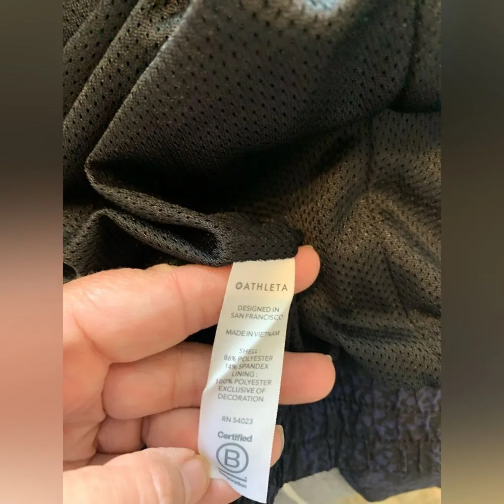 Athleta Brooklyn Bomber‎ Zip Up Jacket Blue Python Size S - Image 6