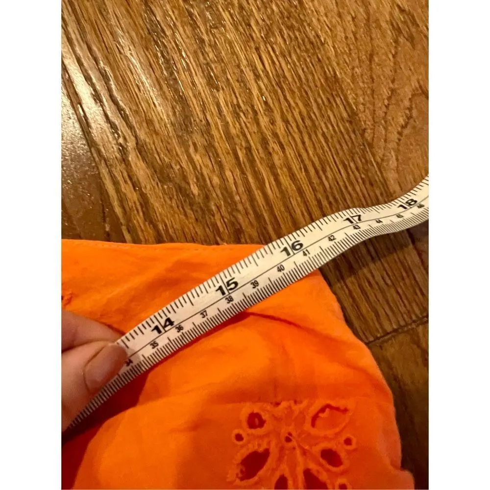 ASOS  eyelet coral orange lace up back midi dress 4 - Image 7